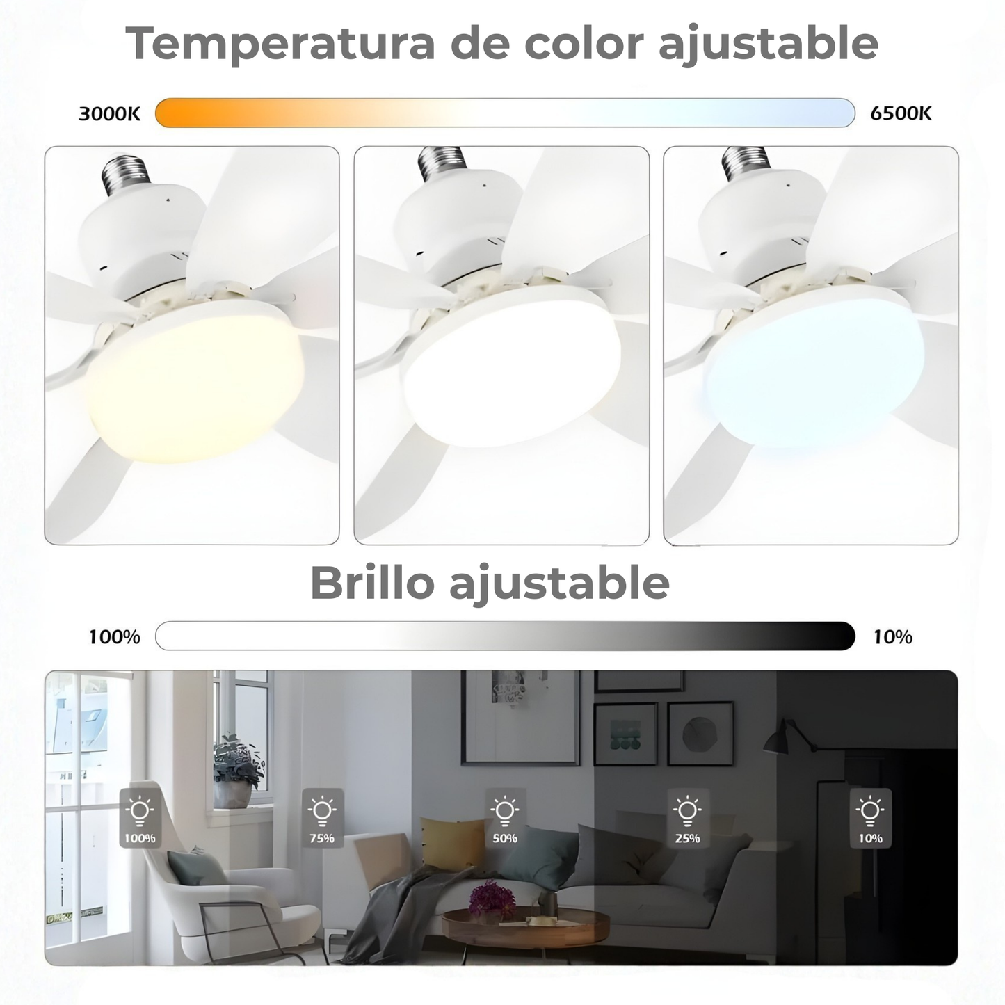 Ventilador lampara 2 en 1